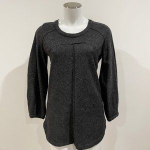 ISABEL MARANT Alpaca & Wool Tunic Top Blouse Medium Charcoal Gray